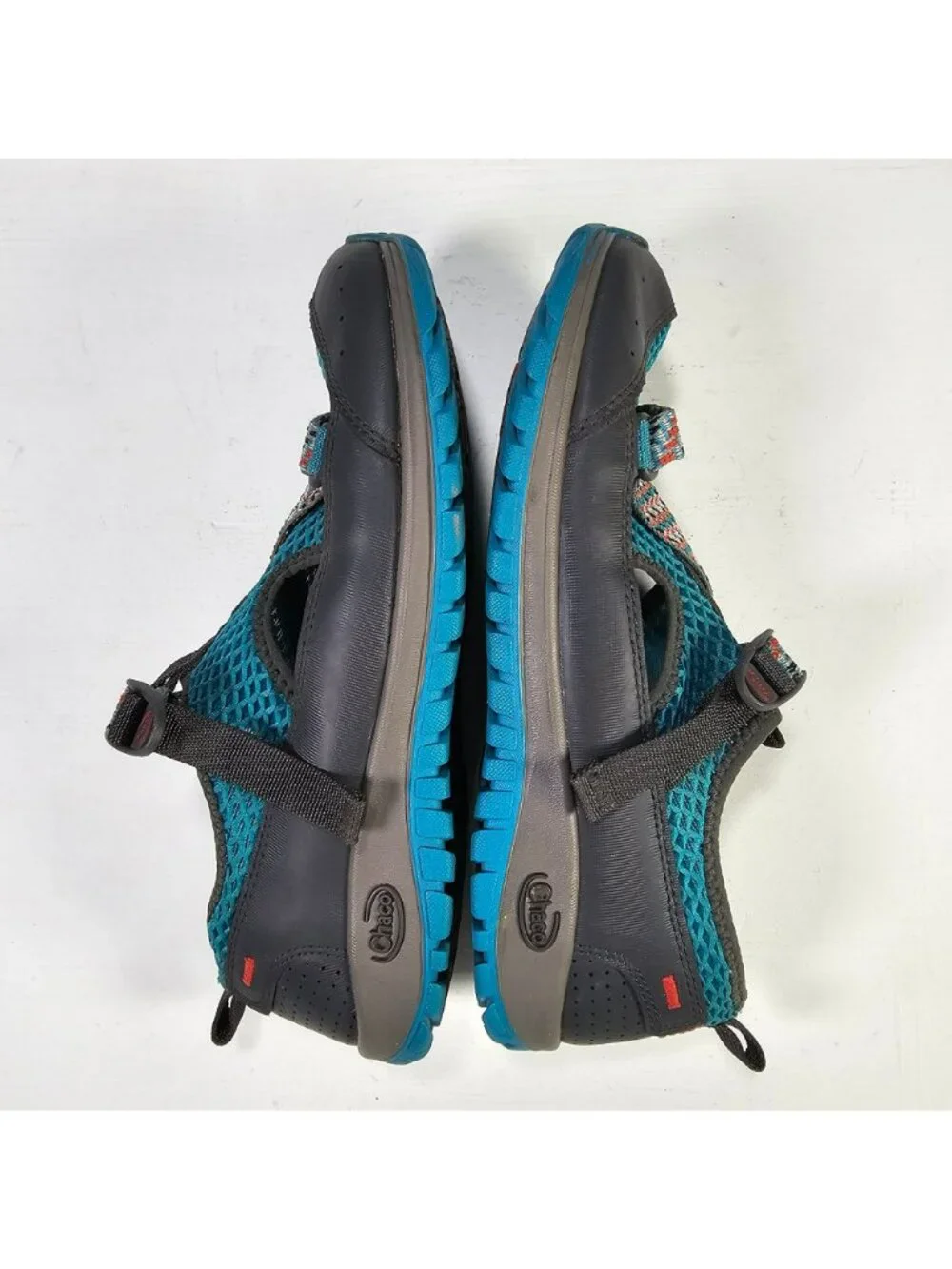 Chaco Odyssey Water Shoes Kids Sandals Junior Size 6 Gray Teal Blue J180285